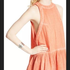 NWOT Free People Breathless Moments Coral Tunic